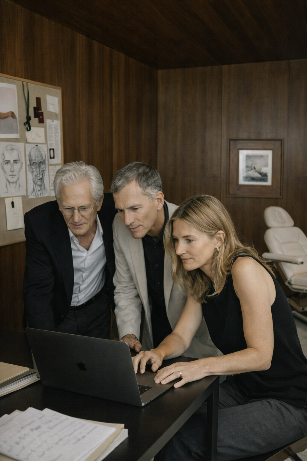 WUME physicians with a patient